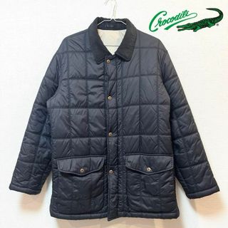 クロコダイル(Crocodile)の【美品】CROCODILE (クロコダイル) 中綿キルティングジャケット 黒M(ナイロンジャケット)