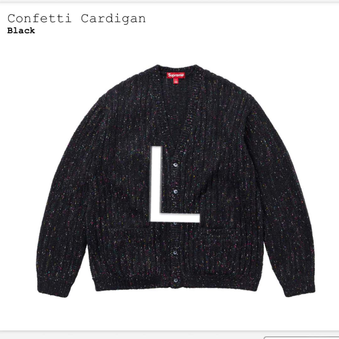 １着でも送料無料】 トップス M black cardigan confetti Supreme ...