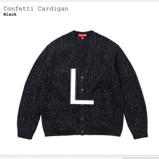 シュプリーム(Supreme)のSupreme Confetti Cardigan L Black(カーディガン)