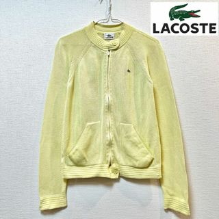 LACOSTE - LACOSTE(ラコステ) 90sワニロゴ  春色ニットカーディガン フランス製