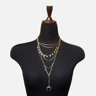 ホリスター(Hollister)の★新品★ホリスター★チャームレイヤードネックレス (Gold)(ネックレス)