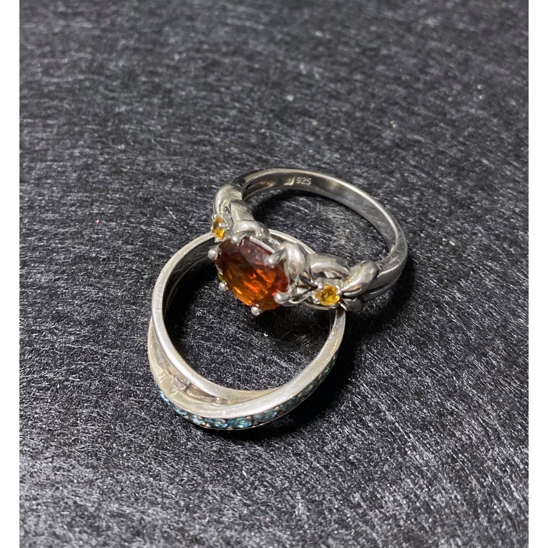 【美品】シルバーリング size17 指輪2個セット レディースのアクセサリー(リング(指輪))の商品写真