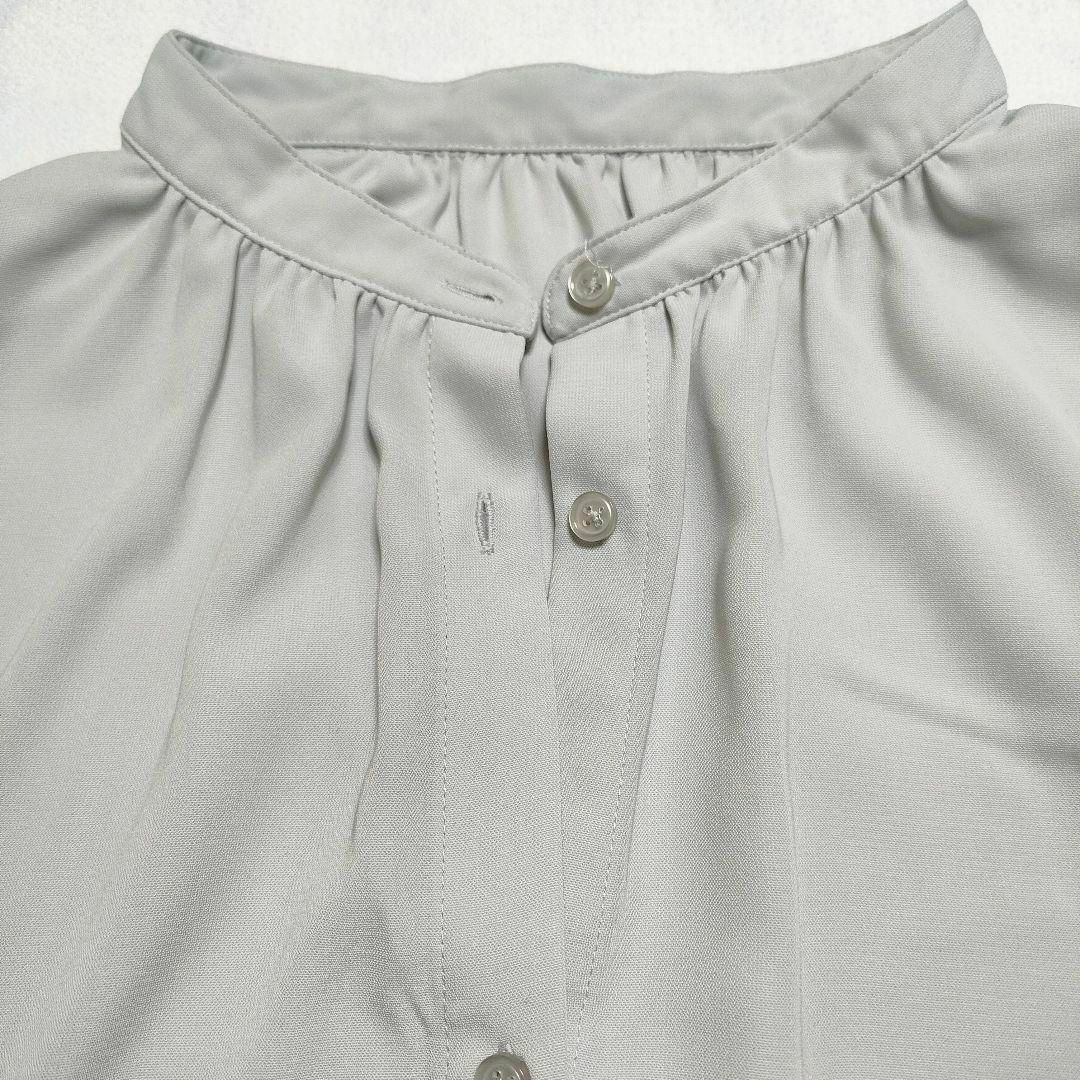 GU(ジーユー)のGU ジーユー (M)　エアリーバンドカラーシャツ レディースのトップス(シャツ/ブラウス(半袖/袖なし))の商品写真