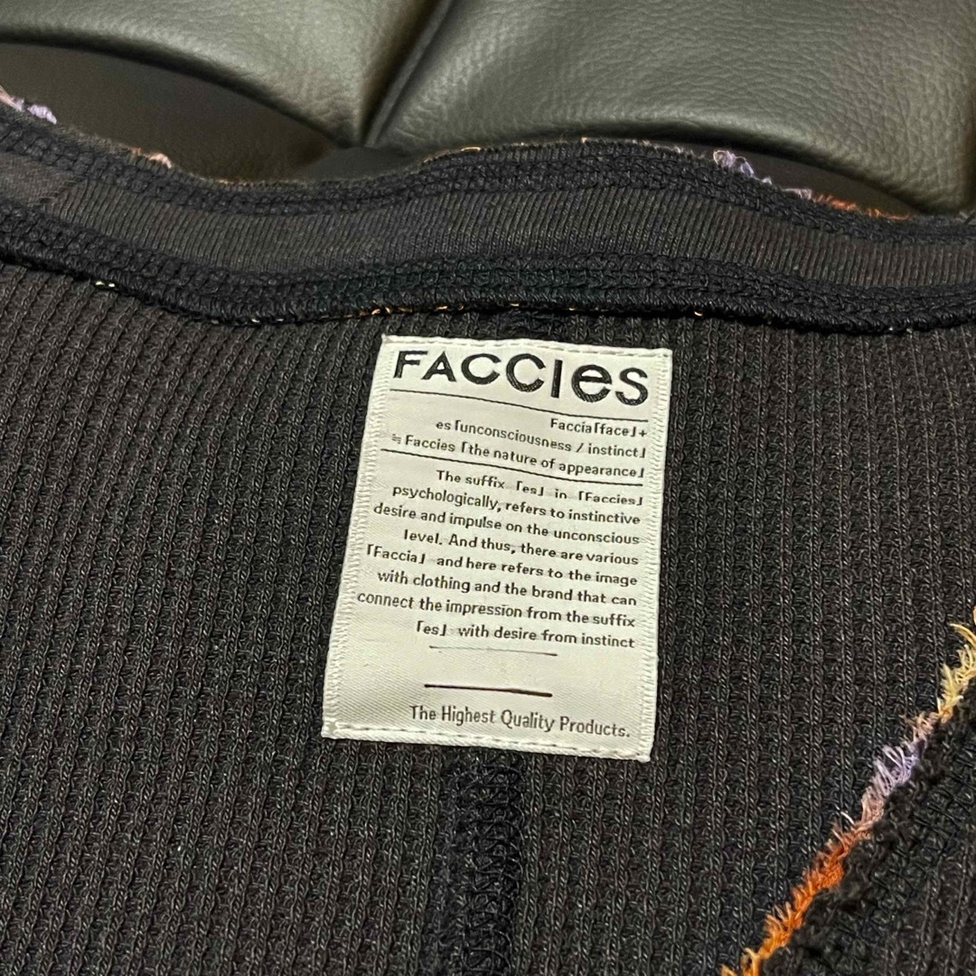 Jieda(ジエダ)の【着2短‼️】FACCIES　WAFFLE DAMAGE CARDIGAN メンズのトップス(カーディガン)の商品写真