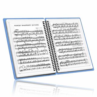 【色: ブルー】フェリモア 楽譜ファイル A4サイズ 楽譜入れ 直接書き込めるデ(楽器のおもちゃ)