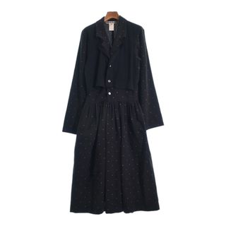 コムデギャルソン(COMME des GARCONS)のCOMME des GARCONS ワンピース M 黒xベージュ(ドット) 【古着】【中古】(ひざ丈ワンピース)