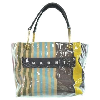 マルニ(Marni)のMARNI マルニ トートバッグ - ベージュxカーキx赤(ミックス) 【古着】【中古】(トートバッグ)