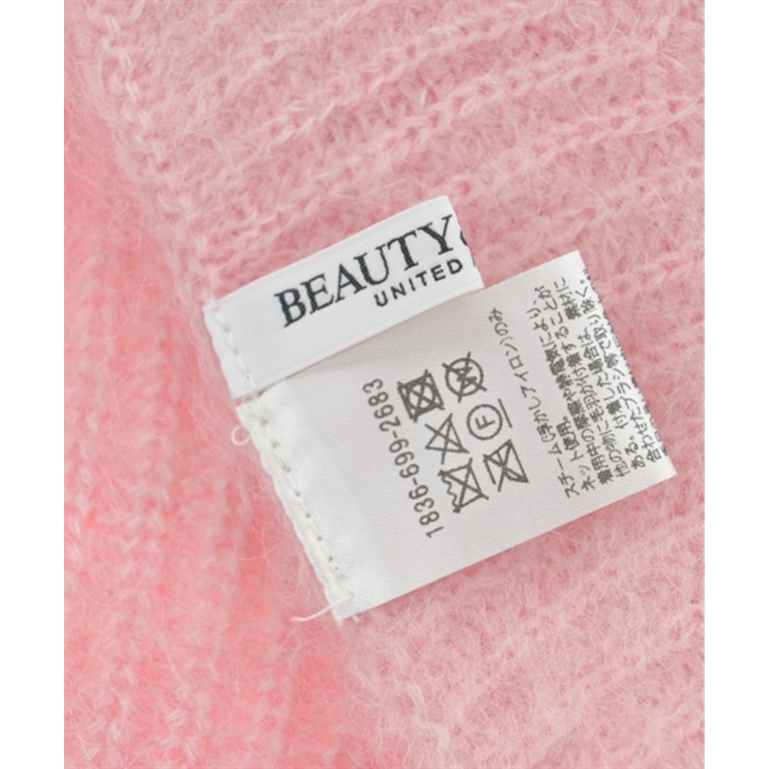 BEAUTY&YOUTH UNITED ARROWS(ビューティアンドユースユナイテッドアローズ)のBEAUTY&YOUTH UNITED ARROWS マフラー - ピンク 【古着】【中古】 レディースのファッション小物(マフラー/ショール)の商品写真