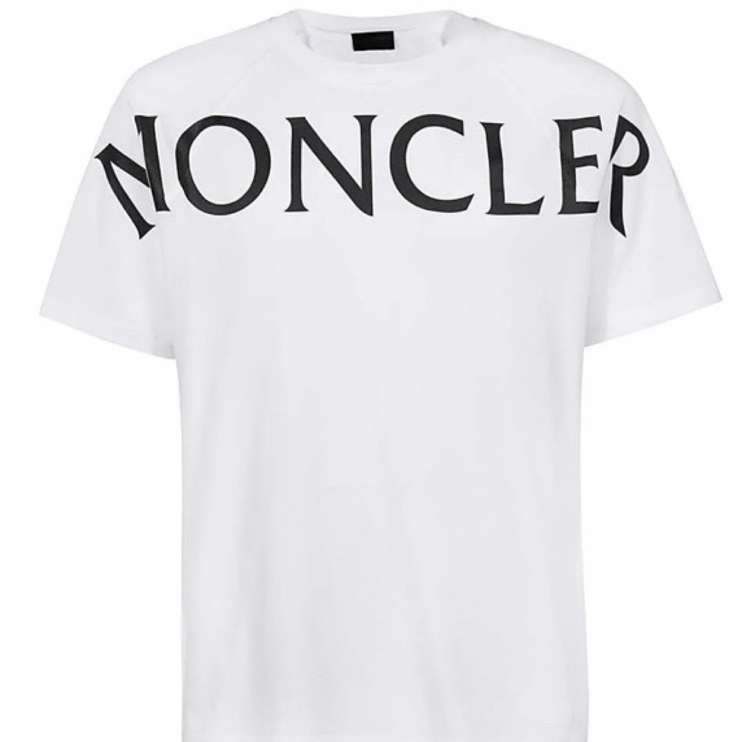 MONCLER(モンクレール)の★希少★ MONCLER Tシャツ XL ロゴ ワッペン モンクレール ホワイト メンズのトップス(Tシャツ/カットソー(半袖/袖なし))の商品写真