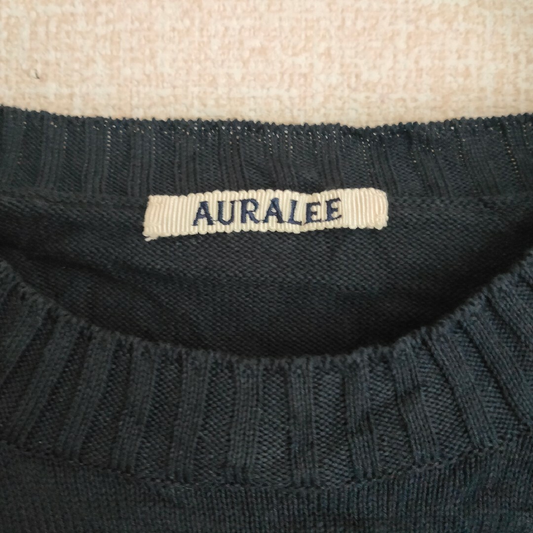 AURALEE(オーラリー)のAURALEE WRINKLED DRY COTTON KNIT P/O メンズのトップス(ニット/セーター)の商品写真