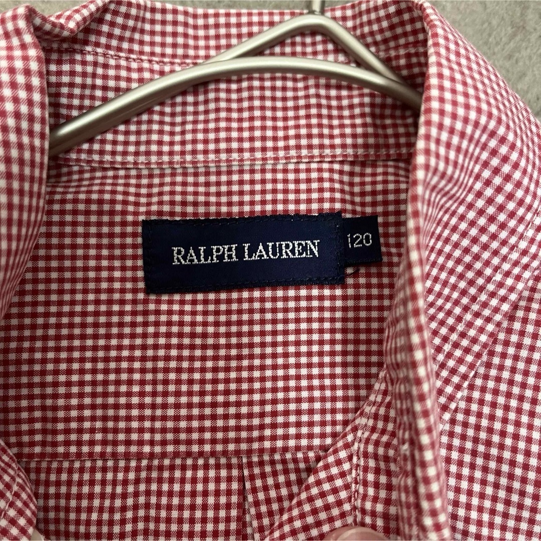 Ralph Lauren(ラルフローレン)のRALPH LAUREN ラルフローレン  チェック赤シャツ キッズ/ベビー/マタニティのキッズ服男の子用(90cm~)(ブラウス)の商品写真