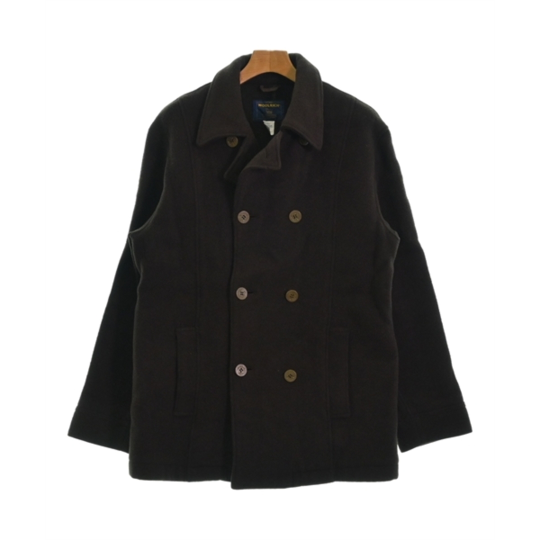 WOOLRICH(ウールリッチ)のWOOLRICH ウールリッチ ピーコート L 茶 【古着】【中古】 メンズのジャケット/アウター(ピーコート)の商品写真