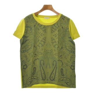 エトロ(ETRO)のETRO エトロ Tシャツ・カットソー 44(L位) 黄緑xカーキ 【古着】【中古】(カットソー(半袖/袖なし))