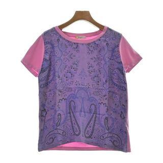 エトロ(ETRO)のETRO エトロ Tシャツ・カットソー 44(L位) ピンクx紫系 【古着】【中古】(カットソー(半袖/袖なし))