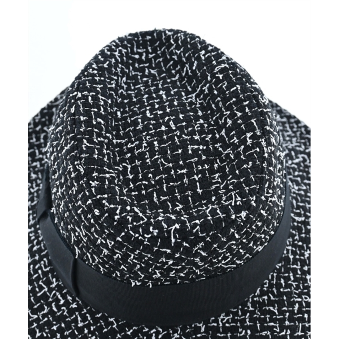 CHANEL(シャネル)のCHANEL シャネル ハット M 黒x白(ツイード) 【古着】【中古】 レディースの帽子(ハット)の商品写真