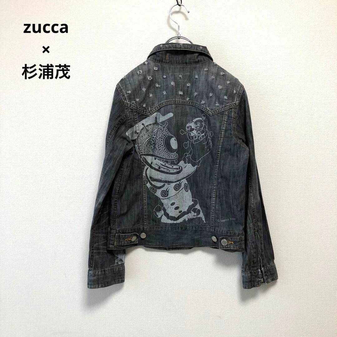 ZUCCa(ズッカ)の希少★レア★zucca★ズッカ★杉浦茂★デニムジャケット★Gジャン★コラボ レディースのジャケット/アウター(Gジャン/デニムジャケット)の商品写真