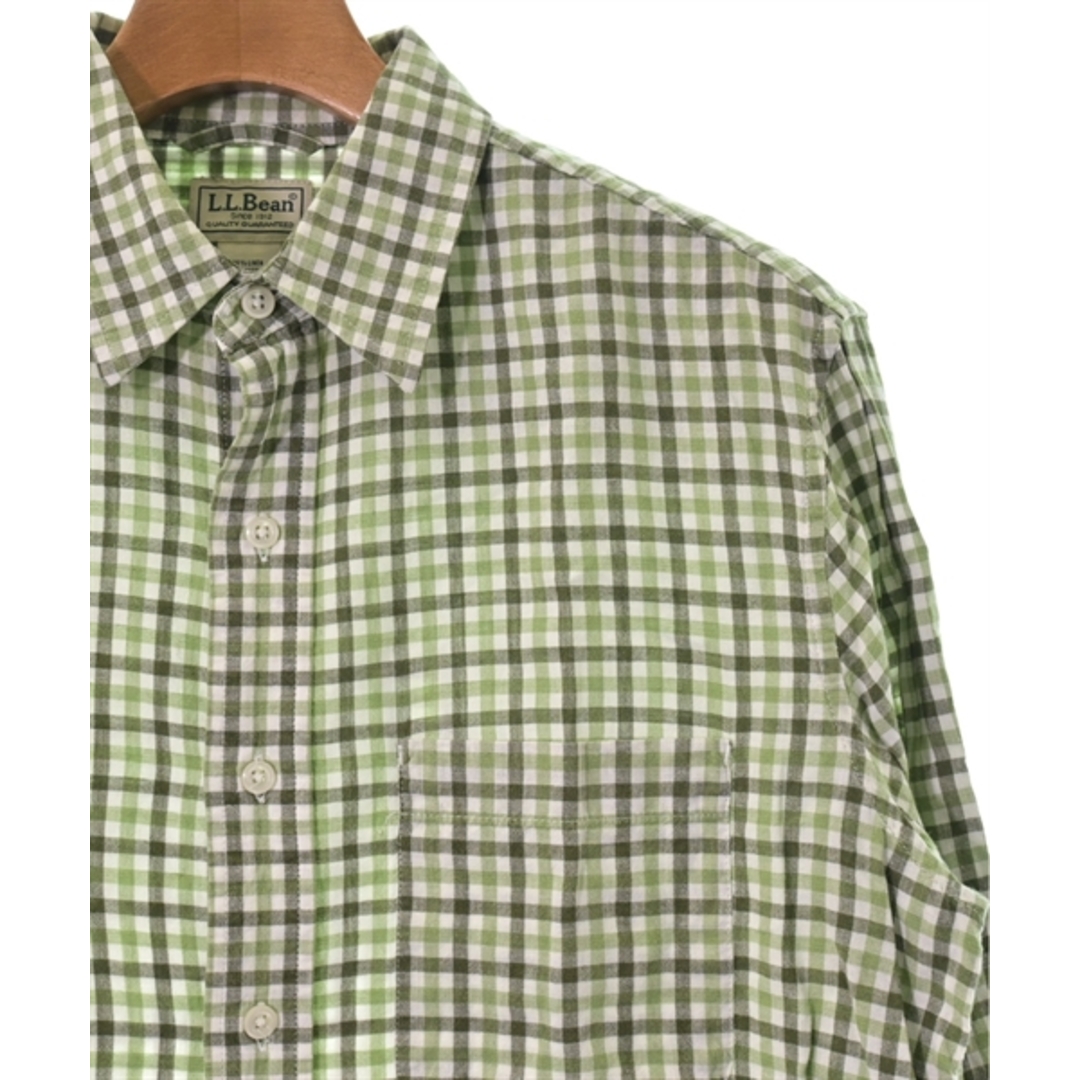 L.L.Bean(エルエルビーン)のL.L.Bean カジュアルシャツ S 黄緑xカーキx白(チェック) 【古着】【中古】 メンズのトップス(シャツ)の商品写真
