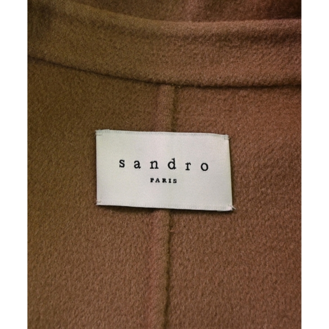 Sandro(サンドロ)のsandro サンドロ チェスターコート M ベージュ 【古着】【中古】 メンズのジャケット/アウター(チェスターコート)の商品写真