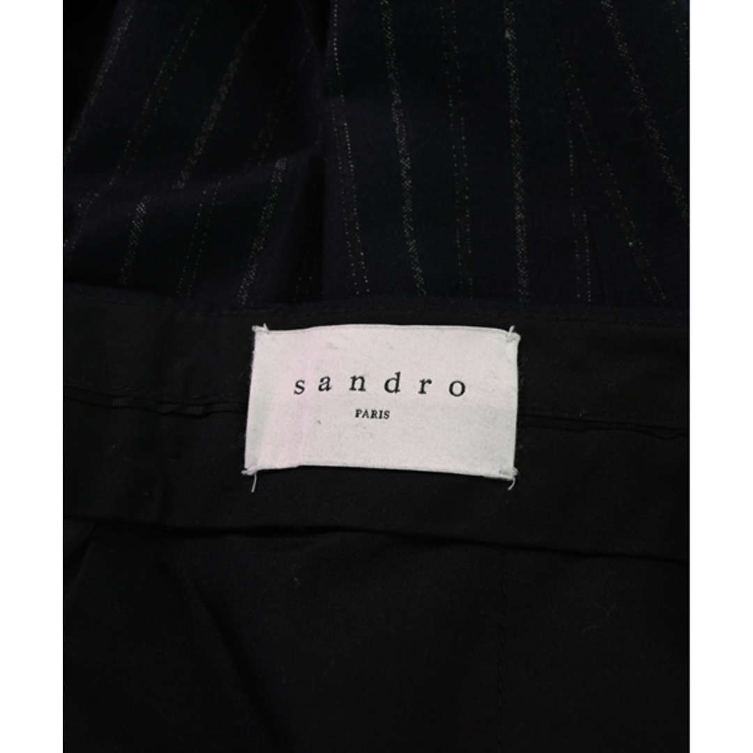 Sandro(サンドロ)のsandro サンドロ スラックス 40(M位) 紺xグレー系(ストライプ) 【古着】【中古】 メンズのパンツ(スラックス)の商品写真