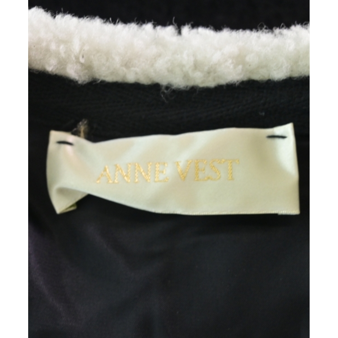 ANNE VEST アンベスト ムートンコート 36(XS位) 黒x白 【古着】【中古】 レディースのジャケット/アウター(ムートンコート)の商品写真