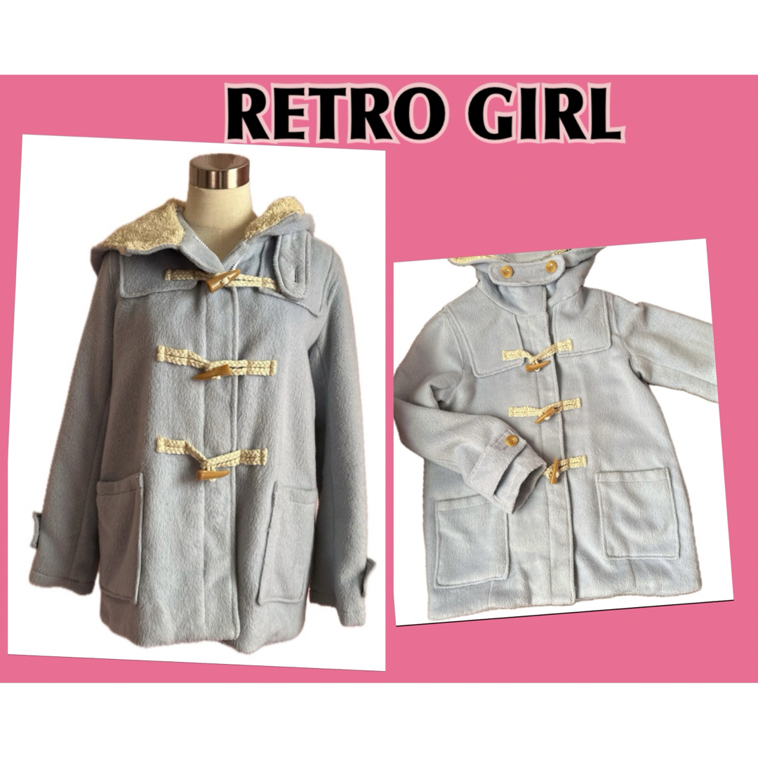 RETRO GIRL(レトロガール)のRETRO GIRL フード付きダッフルコート アウター レディースのジャケット/アウター(ダッフルコート)の商品写真