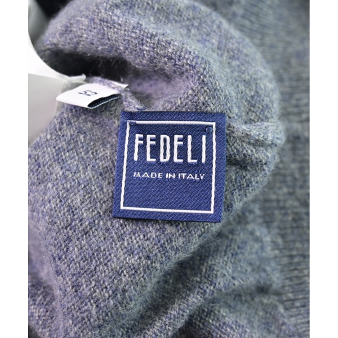 FEDELI(フェデーリ)のFEDELI フェデーリ ニット・セーター 52(XXL位) ブルーグレー 【古着】【中古】 メンズのトップス(ニット/セーター)の商品写真