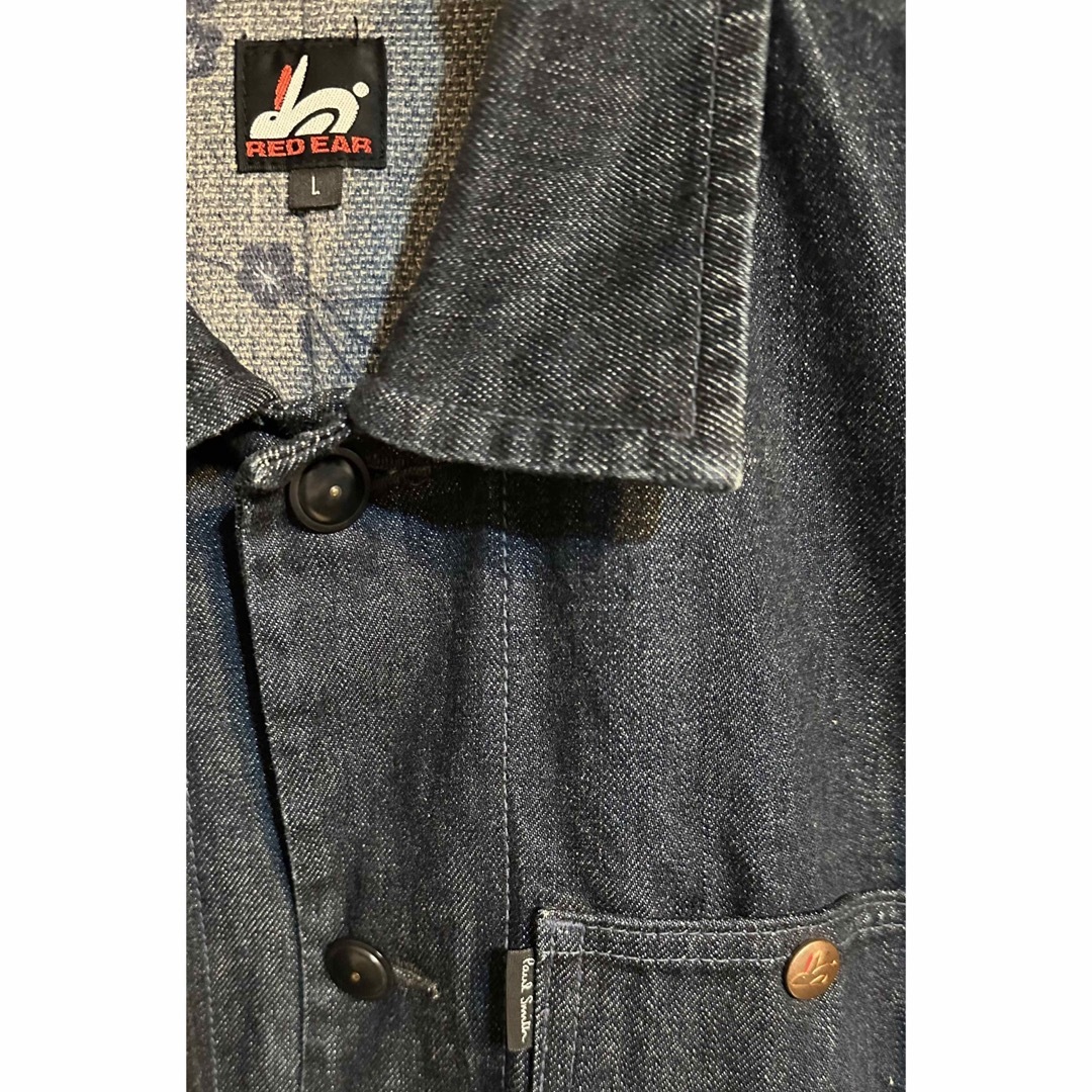 Paul Smith(ポールスミス)のポールスミス レッドイヤー ラビット 90s 花柄 刺繍 デニム カバーオール メンズのジャケット/アウター(Gジャン/デニムジャケット)の商品写真