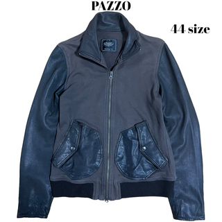 パッゾ(PAZZO)の00’s PAZZO トラックジャケット 羊革レザー切り替え グランジ Y2K(レザージャケット)