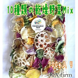 栄養満点【10種類の乾燥野菜MIX100g】自然の美味しさ100％ 無添加無着色(野菜)