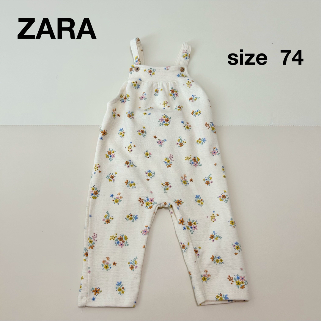 ZARA KIDS(ザラキッズ)の【タグ付き】ZARA ベビー キッズ 74 フラワー ロンパース カバーオール キッズ/ベビー/マタニティのベビー服(~85cm)(カバーオール)の商品写真
