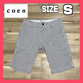 coen コーエン メンズ ハーフパンツ ストライプ Sサイズ 