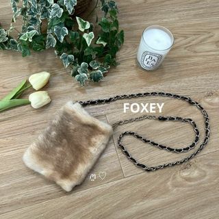 フォクシー(FOXEY)のFOXEY　フォクシー　ミンクファースマートフォンポシェット　スマホショルダー(ショルダーバッグ)