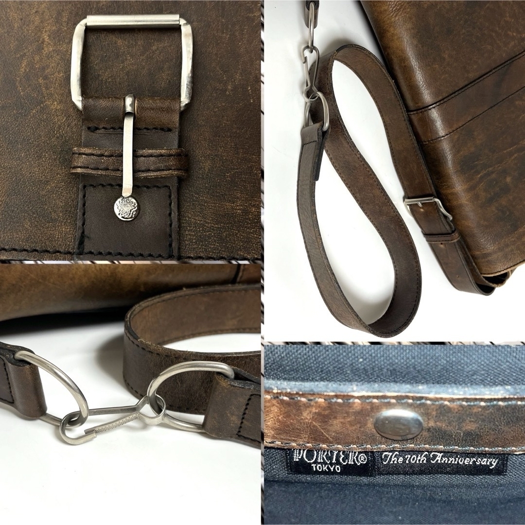 PORTER - レア PORTER 70周年限定モデル GROUND SHOULDER BAGの PORTER - レア PORTER 70周年限定モデル GROUND SHOULDER BAGの