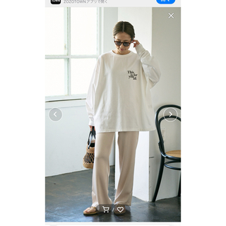 フレームワーク(FRAMeWORK)の【haru×FRAMeWORK】ロゴロンT ホワイト(Tシャツ/カットソー(七分/長袖))