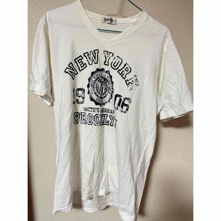 ＶネックデザインＴシャツ　L(Tシャツ/カットソー(半袖/袖なし))