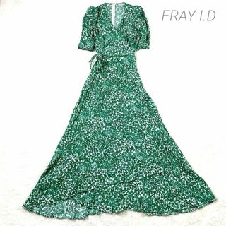 フレイアイディー(FRAY I.D)の【美品】 FRAY I.D  ヴィスコースフラワープリントワンピース  M 総柄(ロングワンピース/マキシワンピース)