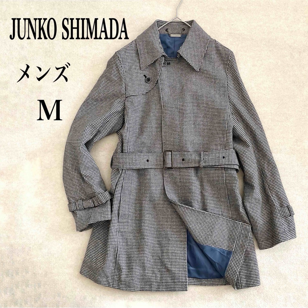 JUNKO SHIMADA(ジュンコシマダ)のJUNKO SHIMADA メンズ　カシミア混　コート　Mサイズ メンズのジャケット/アウター(トレンチコート)の商品写真