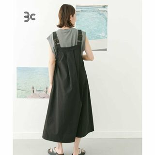 アーバンリサーチドアーズ(URBAN RESEARCH DOORS)の【BLACK】add fabricsワークジャンスカ(ロングワンピース/マキシワンピース)