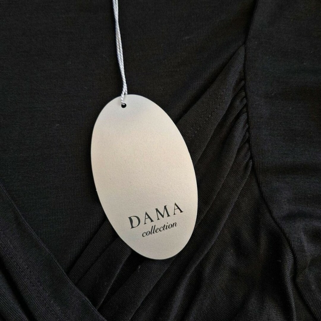 dinos(ディノス)の新品 タグ付き DAMA Collection カシュクール トップス  黒 レディースのトップス(カットソー(長袖/七分))の商品写真