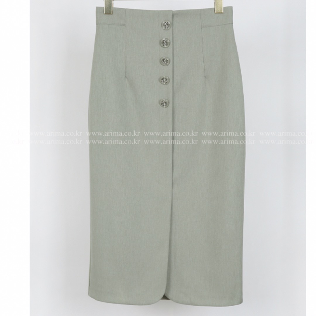 dholic(ディーホリック)のDHOLIC ボタンフライセンタースリットスカート レディースのスカート(ひざ丈スカート)の商品写真
