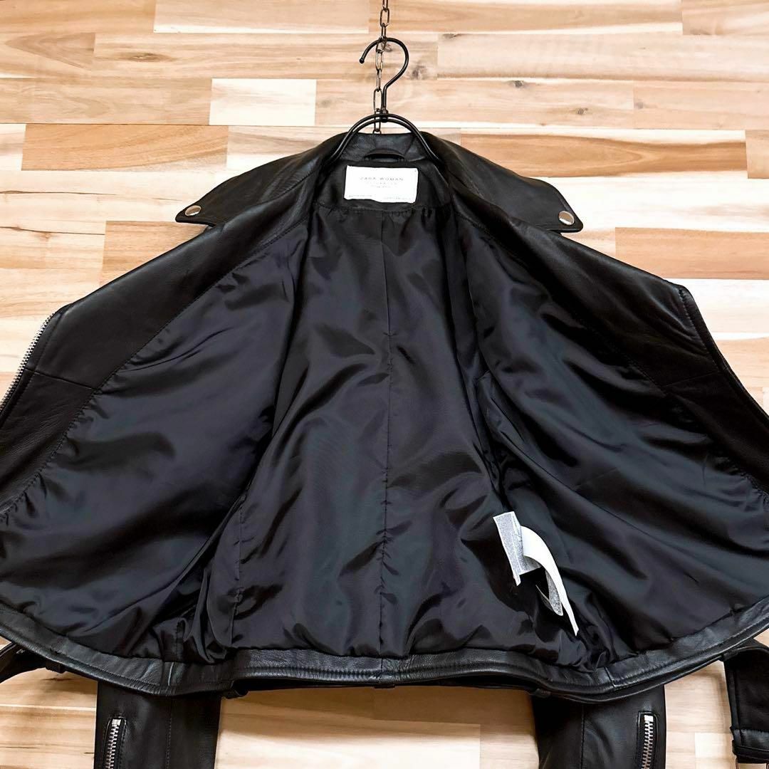 ZARA - 【ザラ ウーマン】羊 革 リアル レザー ダブル ZARA - 【ザラ ウーマン】羊 革 リアル レザー ダブル