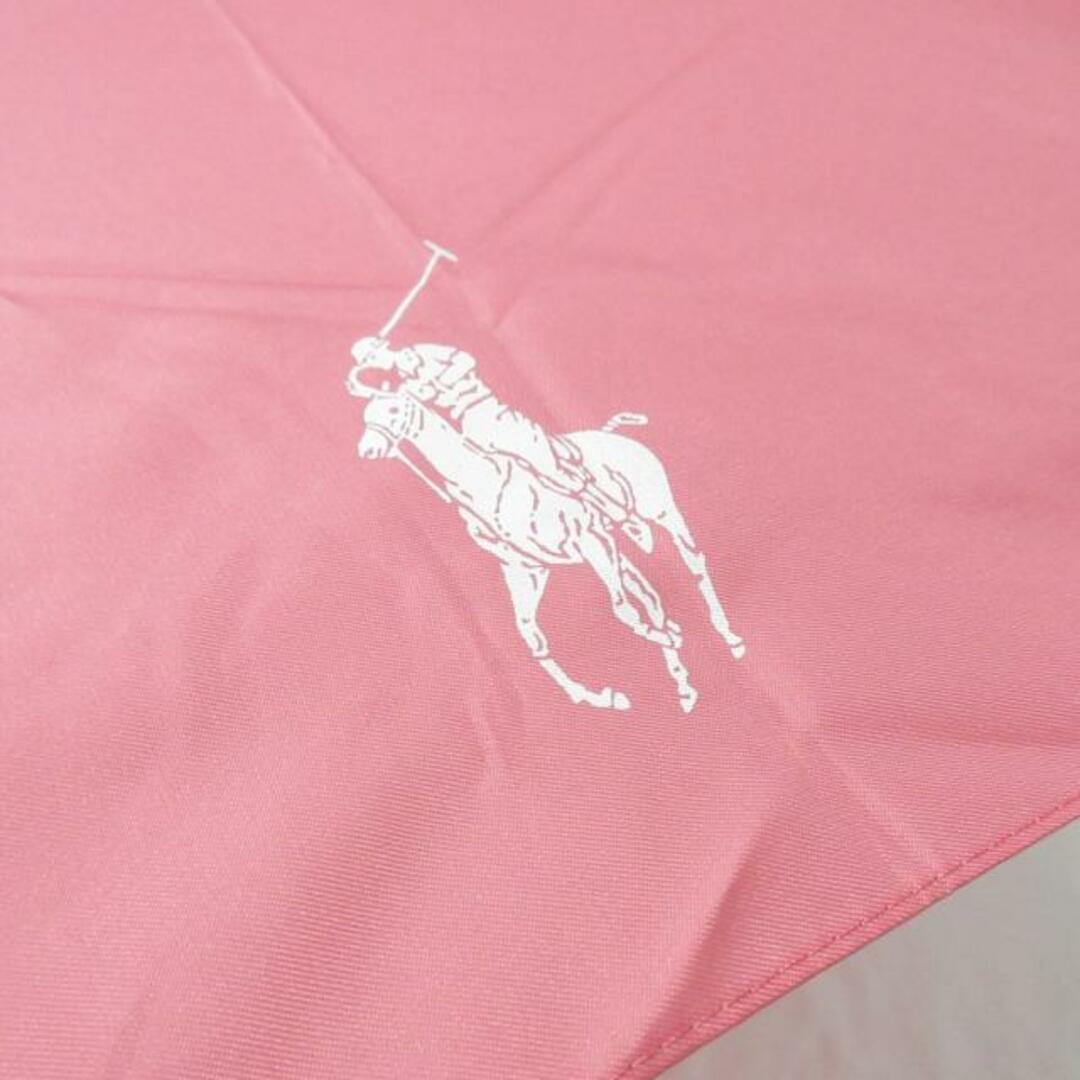 POLO RALPH LAUREN(ポロラルフローレン)のPOLObyRalphLauren(ポロラルフローレン) 折りたたみ傘美品  - ピンク ビッグポニー 化学繊維 レディースのファッション小物(傘)の商品写真