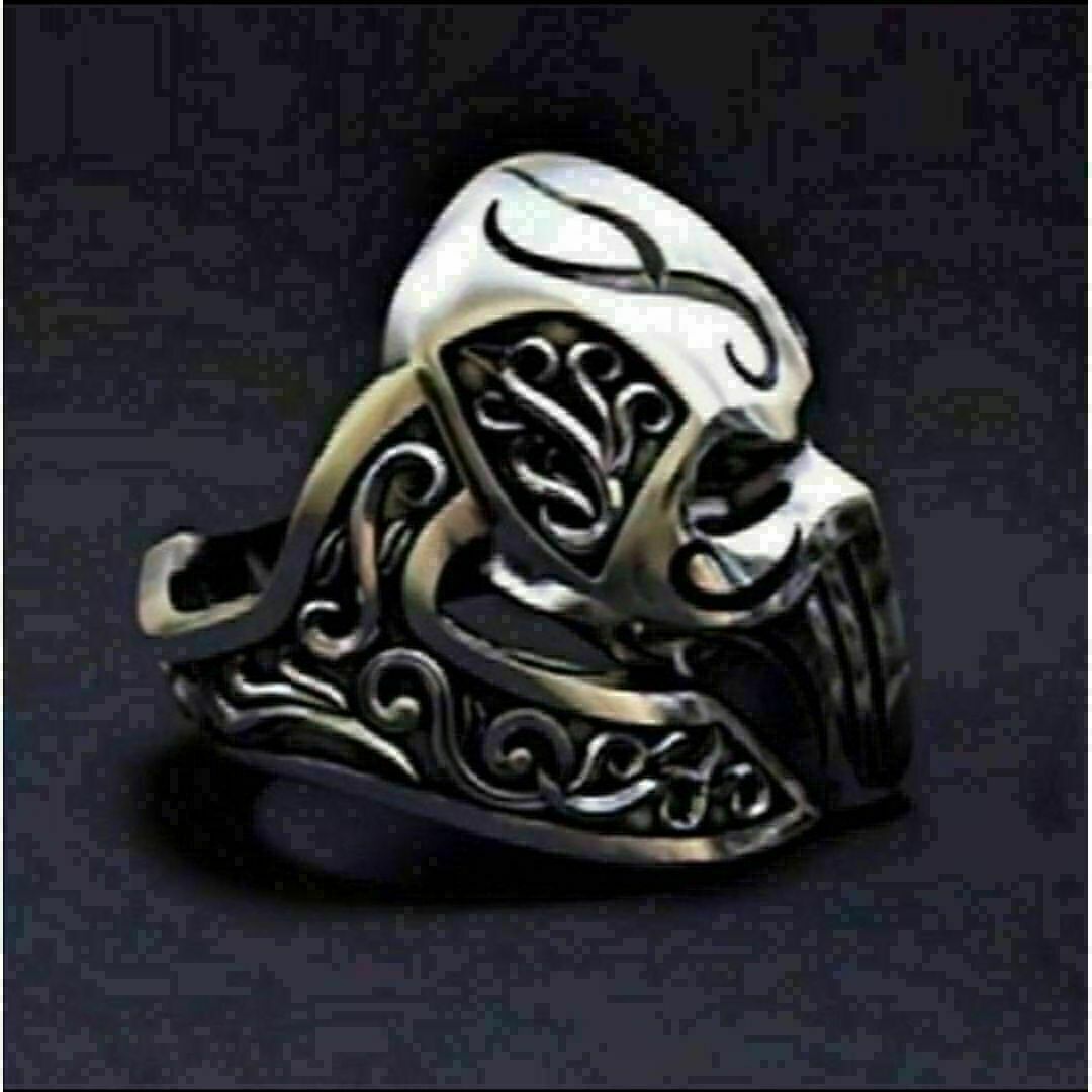 【A153】リング　メンズ　指輪　シルバー　髑髏　悪魔　スカル　アクサセリー　2 メンズのアクセサリー(リング(指輪))の商品写真