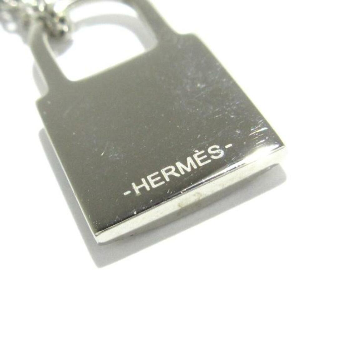 Hermes(エルメス)のHERMES(エルメス) ネックレス美品  オーケリーPM 金属素材×ヴォースイフト シルバー×黒 カデナ レディースのアクセサリー(ネックレス)の商品写真