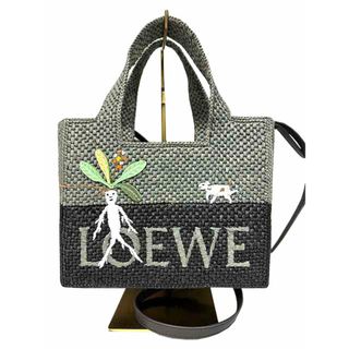 ロエベ(LOEWE)の【中古】【美品】LOEWE ロエベ バッグ マンドラゴラ ロエベフォント トートスモール ラフィア 2WAY Suna Fujita コラボ(その他)