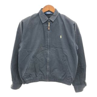 ポロラルフローレン(POLO RALPH LAUREN)の90年代 Polo by Ralph Lauren ポロ ラルフローレン スイングトップ ジャケット ワンポイントロゴ ネイビー (メンズ L) 中古 古着 Q0572(その他)