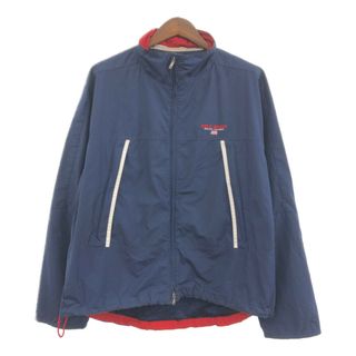 ポロラルフローレン(POLO RALPH LAUREN)の90年代 POLO SPORTS ポロスポーツ ウィンドブレーカー ジャケット ラルフローレン 大きいサイズ ネイビー (メンズ XXL) 中古 古着 Q0585(ブルゾン)