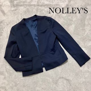 NOLLEY'S - NOLLEY'S ノーリーズ☆ノーカラージャケット　ネイビー　サイズ40