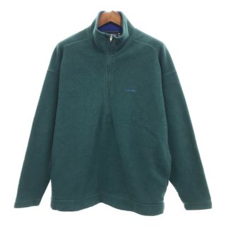 パタゴニア(patagonia)の90年代 USA製 patagonia パタゴニア ハーフジップ フリースジャケット アウトドア 大きいサイズ グリーン (メンズ XXL) 中古 古着 Q0610(その他)