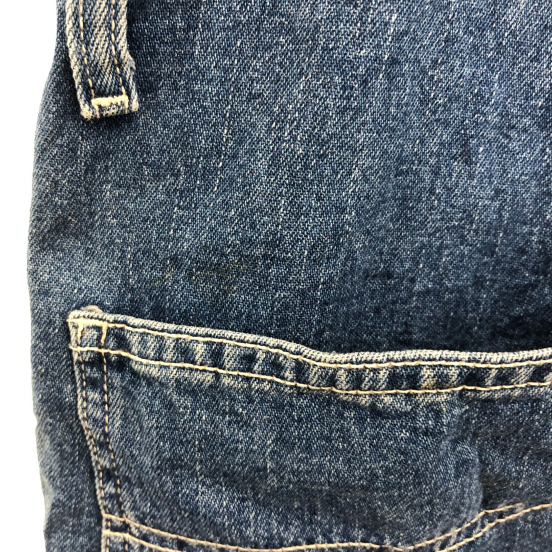 Calvin klein Jeans カルバンクライン ジーンズ デニム オーバーオール カジュアル ブルー (メンズ S) 中古 古着 Q0627 メンズのパンツ(サロペット/オーバーオール)の商品写真